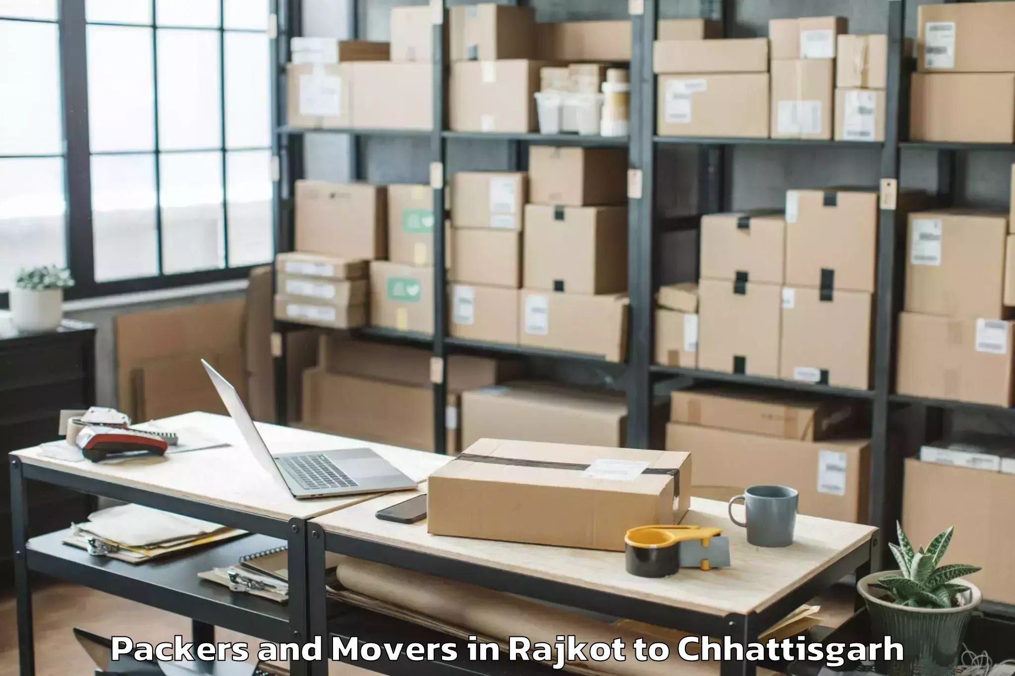 Reliable Rajkot to Kondagaon Packers And Movers